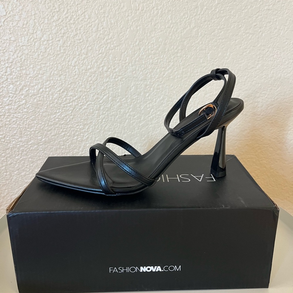 Fashion Nova Sleek Black Heels